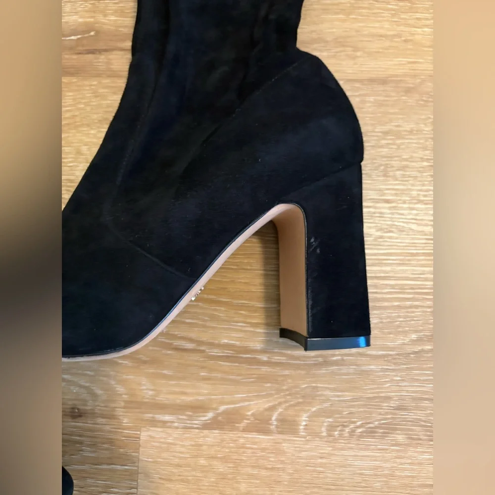 STUART WEITZMAN Highland black suede over-the-knee boots sz 10 - Picture 7 of 11